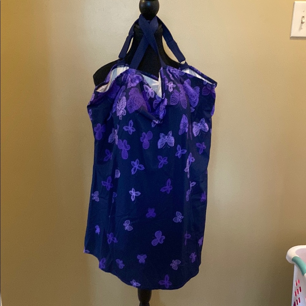 Swimsuits For All Purple and Blue One Piece Swimwear